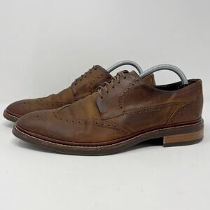 Cole Haan Brown Warren Welt Wingtip Oxfords Mens 10 *READ*